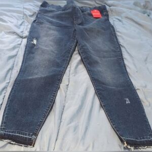 SPANX Men's Distressed Dark Blue Skinny Jeans